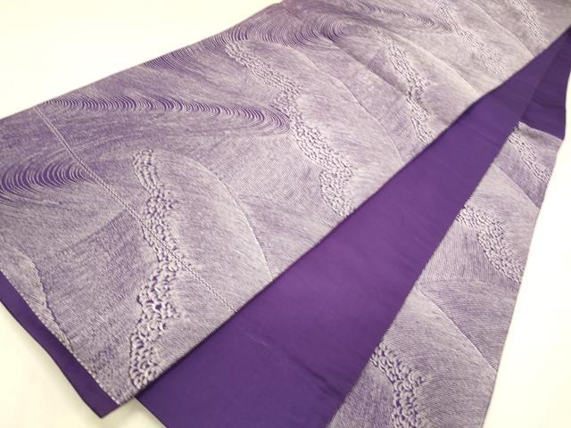 平和屋着物◎六通柄　京袋帯　流水文　銀糸　正絹　逸品　DABA0973cm