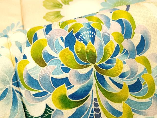 平和屋着物■訪問着　刺繍　飾花文　正絹　逸品　DABA0998cm