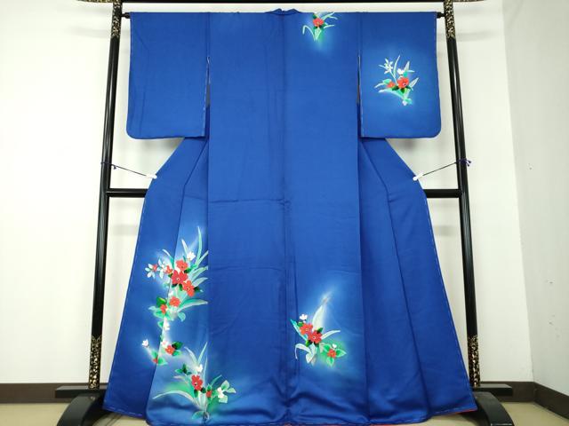 平和屋着物●訪問着 手描き 草花文 暈し染め 正絹 逸品 未使用 DABA1018ps