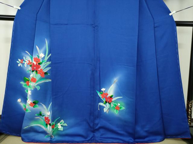 平和屋着物●訪問着 手描き 草花文 暈し染め 正絹 逸品 未使用 DABA1018ps