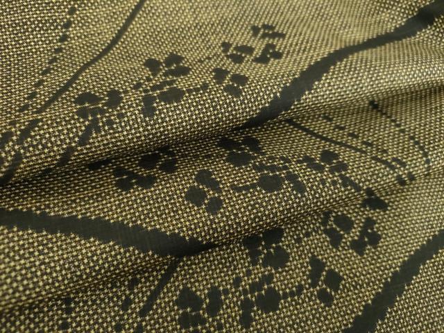 平和屋着物●本場大島紬 7マルキ 草花文 正絹 逸品 DABA1020ps