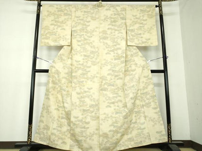 平和屋着物●上質な紬　松楓文　正絹　逸品　DABA1021ps
