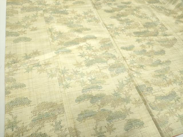 平和屋着物●上質な紬　松楓文　正絹　逸品　DABA1021ps