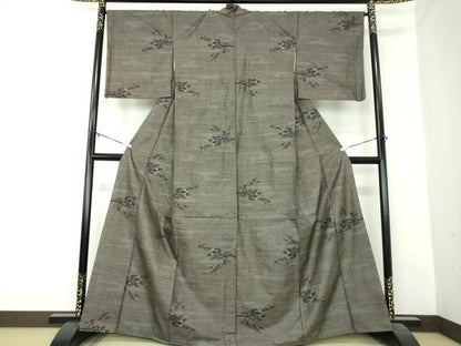 平和屋着物●本場大島紬 9マルキ 枝花文 正絹 逸品 DABA1057ps