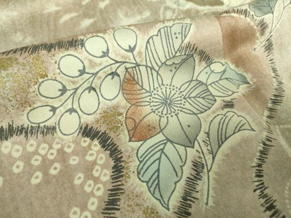 平和屋着物●訪問着 辻が花 木目文 暈し染め 金彩 正絹 逸品 DABA1058ps