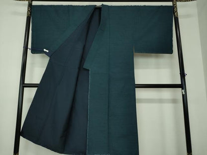 平和屋着物●男性 紬 濃紺地 正絹 逸品 未使用 DABA1059ps