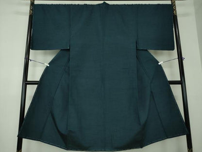平和屋着物●男性 紬 濃紺地 正絹 逸品 未使用 DABA1059ps