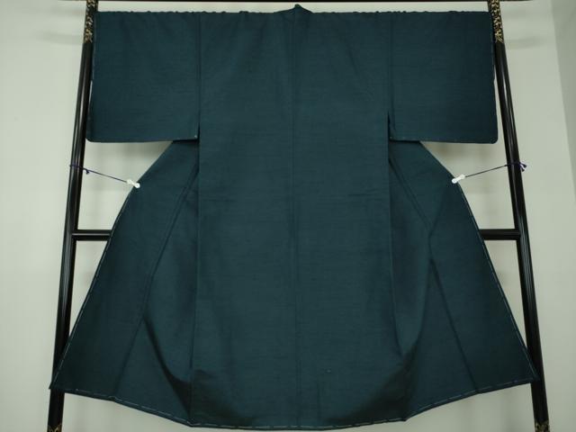 平和屋着物●男性 紬 濃紺地 正絹 逸品 未使用 DABA1059ps