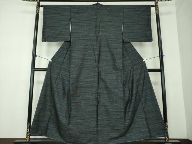 平和屋着物●本場縞大島紬 霞文 堀之内織物謹製 証紙付き 正絹 逸品 DABA1062ps