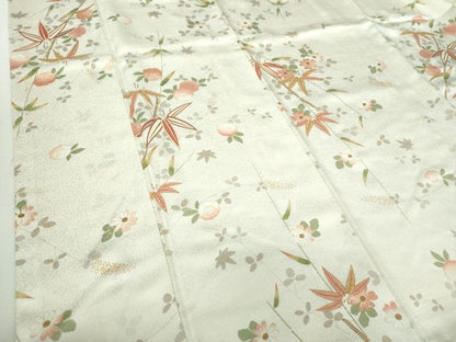平和屋着物●上質な小紋 舞桜 笹竹文 金彩 正絹 逸品 DABA1073ps