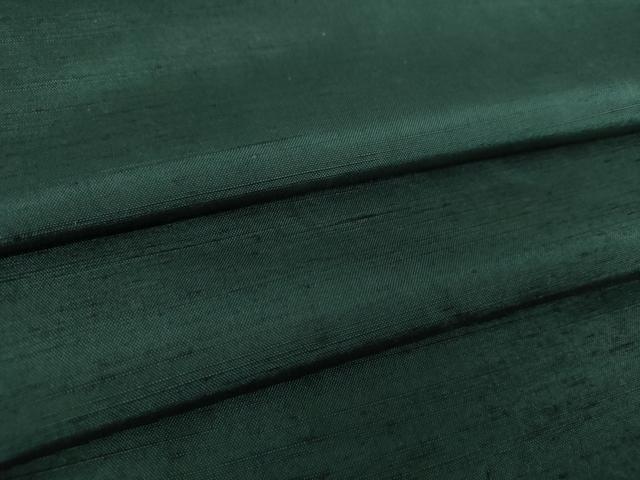 平和屋着物●男性　紬　アンサンブル　深緑色　正絹　逸品　DABA1080ps