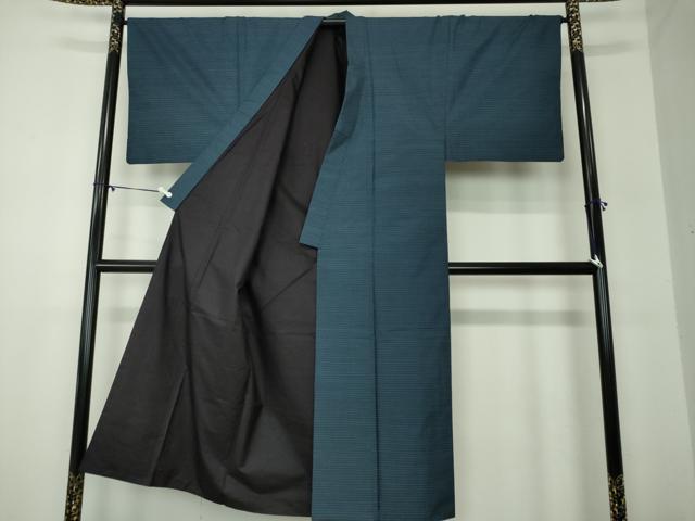 平和屋着物●男性　本場大島紬　アンサンブル　亀甲柄　正絹　逸品　DABA1081ps