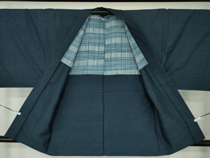 平和屋着物●男性　本場大島紬　アンサンブル　亀甲柄　正絹　逸品　DABA1081ps