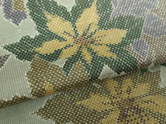 平和屋着物●本場大島紬　7マルキ　総絣　葉尽くし　正絹　逸品　DABA1104ps