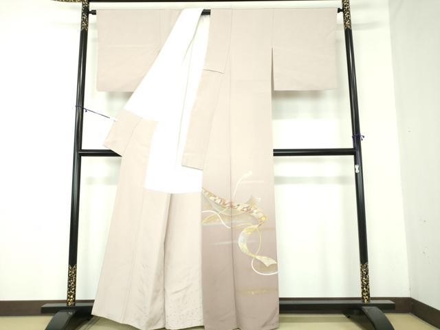 平和屋着物●人間国宝 福田喜三郎 中国三大刺繍 相良刺繍 色留訪問着 駒刺繍 宝尽くし 花熨斗文 暈し染め 金彩 正絹 逸品 DABA1132ps