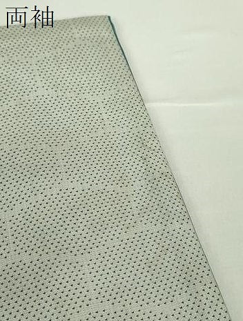 平和屋着物●訪問着 お召地 草花文 金彩 正絹 逸品 DABA1137ps