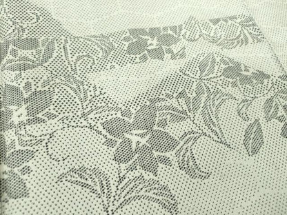 平和屋着物●訪問着 お召地 草花文 金彩 正絹 逸品 DABA1137ps