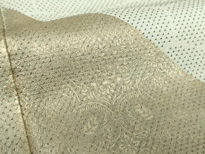 平和屋着物●訪問着 お召地 草花文 金彩 正絹 逸品 DABA1137ps