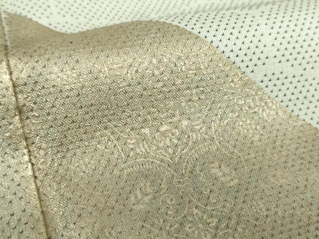 平和屋着物●訪問着 お召地 草花文 金彩 正絹 逸品 DABA1137ps