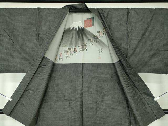 平和屋着物○男性 本場大島紬 アンサンブル 100亀甲 総詰め 正絹 逸品