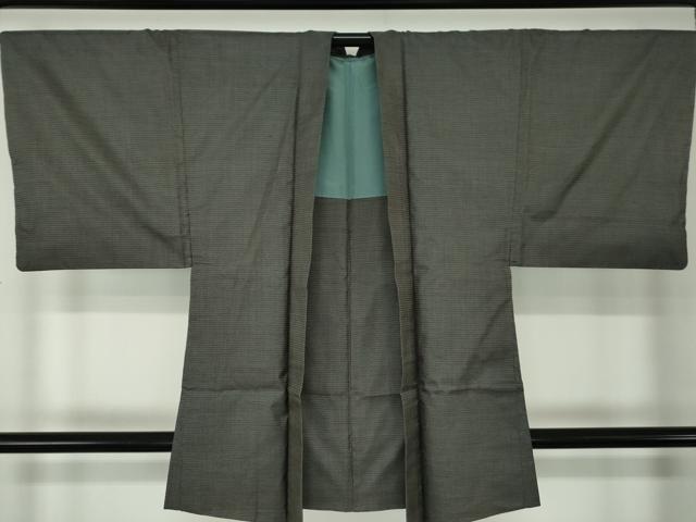 平和屋着物●男性　本場大島紬　アンサンブル　長羽織　100亀甲　総詰め　正絹　逸品　DABA1142ps