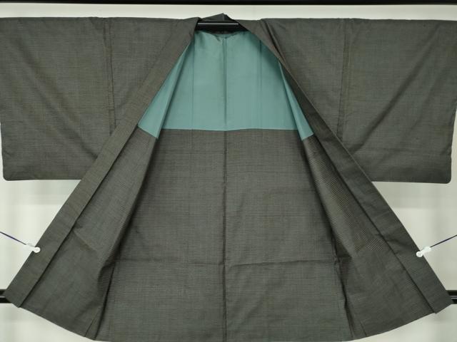 平和屋着物●男性　本場大島紬　アンサンブル　長羽織　100亀甲　総詰め　正絹　逸品　DABA1142ps