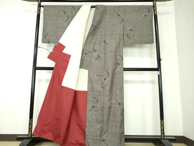 平和屋着物●本場大島紬　9マルキ　霞花文　正絹　逸品　DABA1160ps