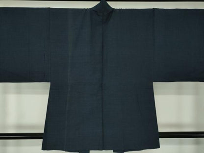 平和屋着物●男性　紬　アンサンブル　80亀甲　総詰め　正絹　逸品　DABA1163ps