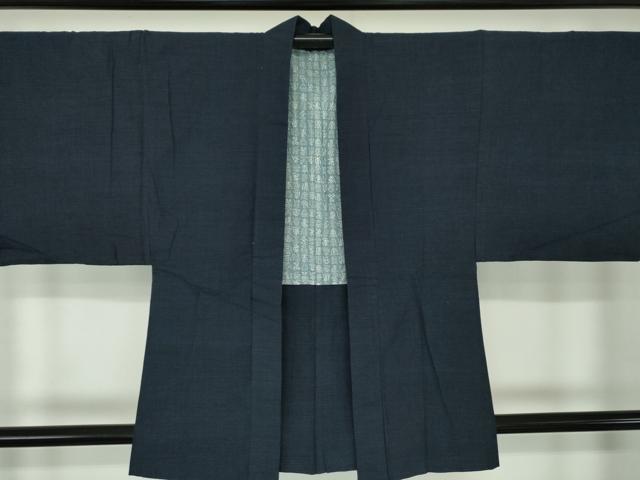 平和屋着物●男性　紬　アンサンブル　80亀甲　総詰め　正絹　逸品　DABA1163ps