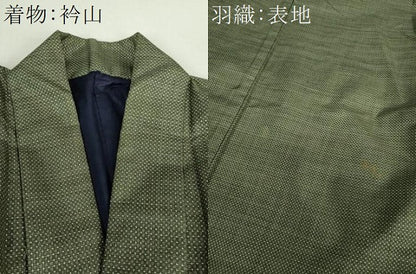 平和屋着物●男性　本場大島紬　アンサンブル　有馬柄　正絹　逸品　DABA1166ps