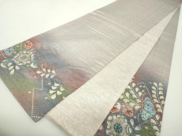 平和屋着物○太鼓柄袋帯 絞り 辻が花 金通し地 正絹 逸品 DABA1188ps