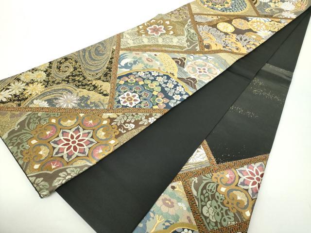 平和屋着物○六通柄袋帯 切嵌 立波正倉院花文