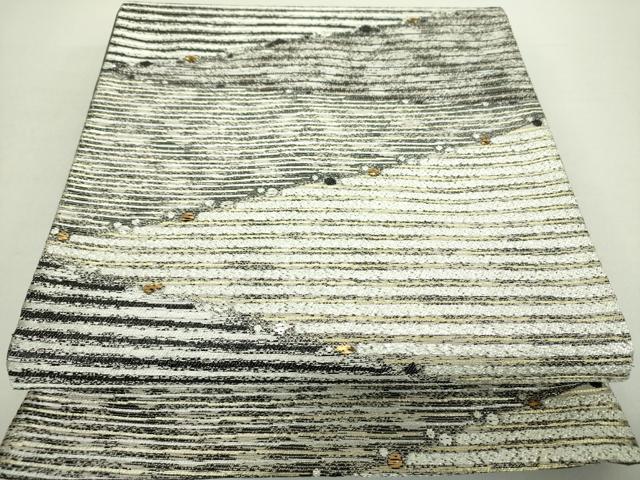 平和屋着物●西陣　大文字屋庄兵衛　両面　六通柄袋帯　霞文　金銀糸　正絹　逸品　DABA1236ps 平和屋着物○西陣 大文字屋庄兵衛 両面 六通柄袋帯 霞文 金