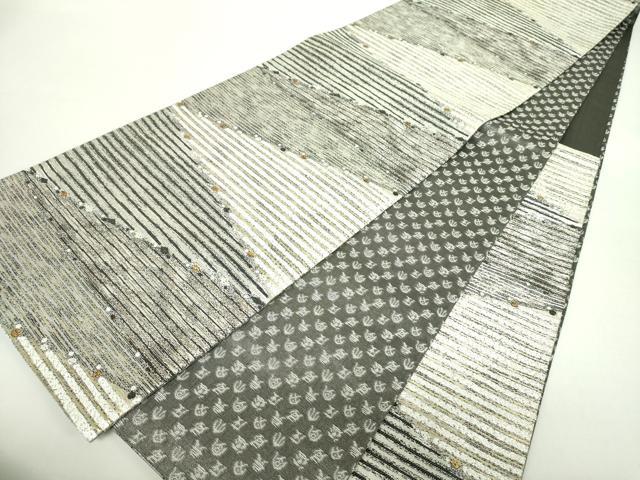 平和屋着物○西陣 大文字屋庄兵衛 両面 六通柄袋帯 霞文 金