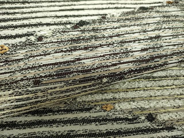 平和屋着物○西陣 大文字屋庄兵衛 両面 六通柄袋帯 霞文 金