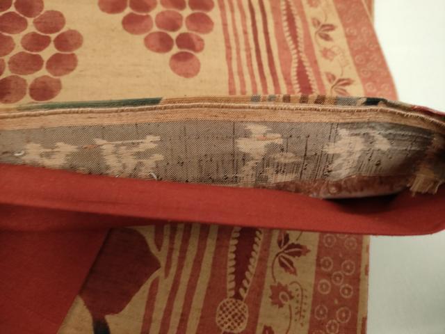 平和屋着物○名匠たかし 全通柄京袋帯 紬地 型染 絞り