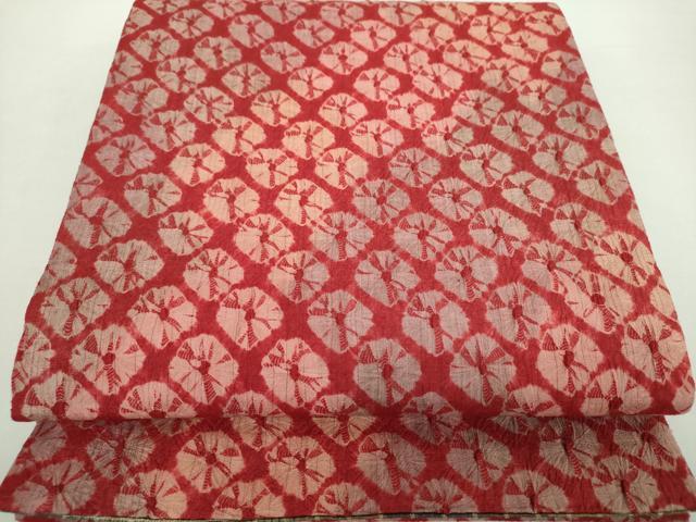 平和屋着物○両面 全通柄袋帯 紬地 間道 正絹 逸品 未