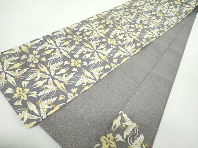 平和屋着物●爪掻き本綴れ　六通柄袋帯　花鳥菱文　金銀糸　正絹　逸品　DABA1305ps