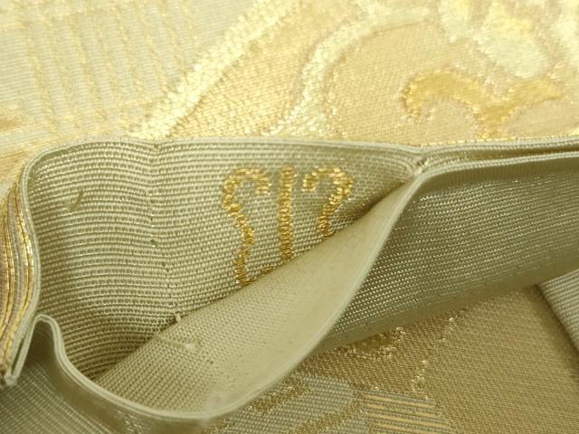 平和屋着物○西陣 川島織物 六通柄 本袋帯 花鳥文 金糸 正絹