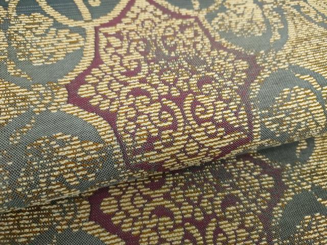 平和屋着物●両面　六通柄袋帯　葡萄唐草　金糸　正絹　逸品　未使用　DABA1329ps 平和屋着物○両面 六通柄袋帯 葡萄唐草 金糸 正絹 逸品 未使用