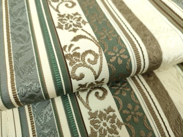 平和屋着物●本場筑前博多織 八寸名古屋帯 花間道 正絹 逸品 DABA1331ps