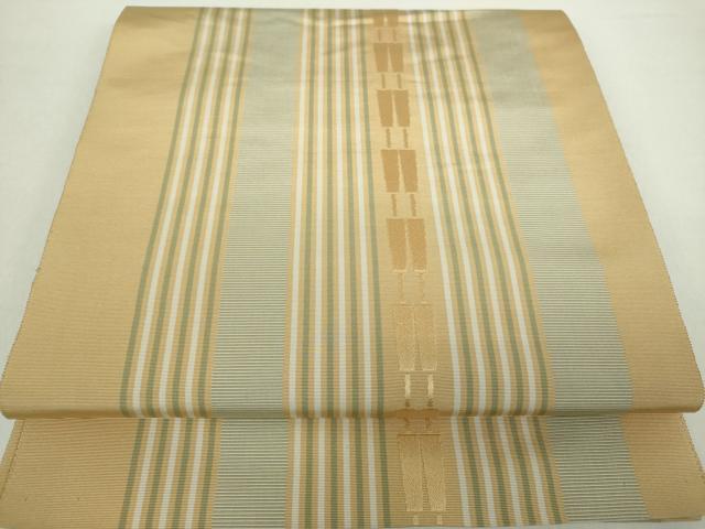 平和屋着物●本場筑前博多織　八寸名古屋帯　間道　正絹　逸品　DABA1339ps 平和屋着物○本場筑前博多織 八寸名古屋帯 間道 正絹 逸品 DABA1339ps