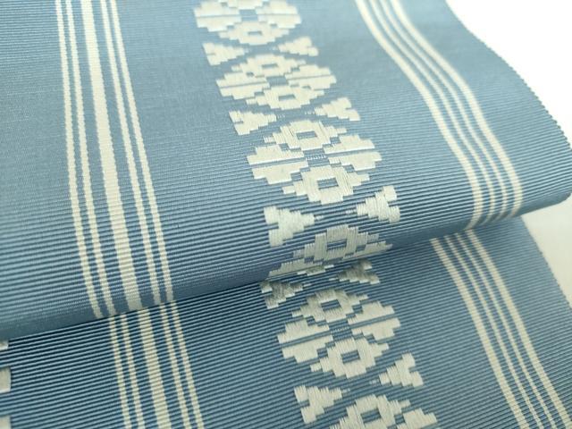 平和屋着物●本場筑前博多織　八寸名古屋帯　献上　正絹　逸品　DABA1351ps