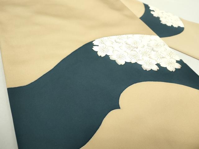 平和屋着物●塩瀬　九寸名古屋帯　舞桜　金彩　正絹　逸品　DABA1356ps 平和屋着物○塩瀬 九寸名古屋帯 舞桜 金彩 正絹 逸品 DABA1356ps