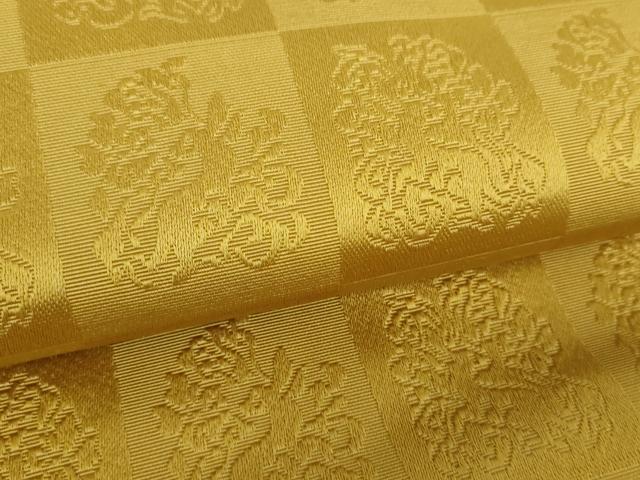 平和屋着物●本場筑前博多織　八寸名古屋帯　名物裂　花兎間道　正絹　逸品　DABA1365ps 平和屋着物○本場筑前博多織 八寸名古屋帯 名物裂 花兎間