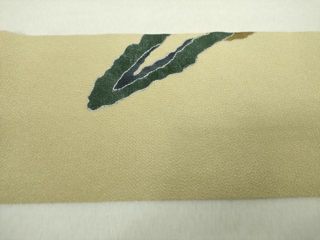 平和屋着物●九寸名古屋帯　霞文　鬼しぼ縮緬　金銀彩　正絹　逸品　DABA1375ps