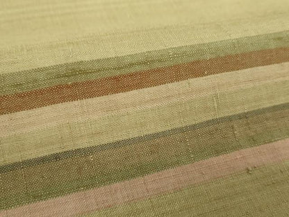 平和屋着物●上質な紬　横段文　正絹　逸品　未使用　DABA1401ps