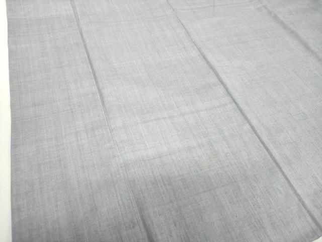 平和屋着物●本場結城紬　重要無形文化財　色無地　藤鼠色　正絹　逸品　DABA1402ps