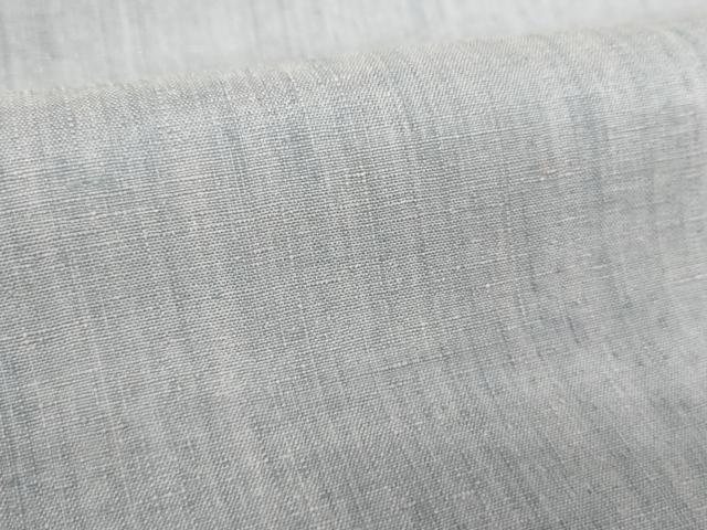 平和屋着物●本場結城紬　重要無形文化財　色無地　藤鼠色　正絹　逸品　DABA1402ps