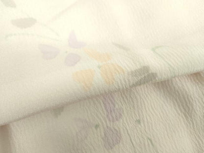 平和屋着物●上質な長襦袢　袷　手描き　草花文　暈し染め　正絹　逸品　DABA1430ps